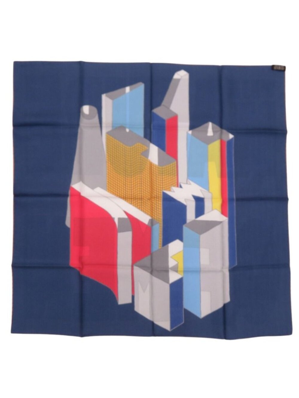 Hermes Carre 65 the Nature of Man's Essence Silk Navy Scarf - Picture 2 of 3